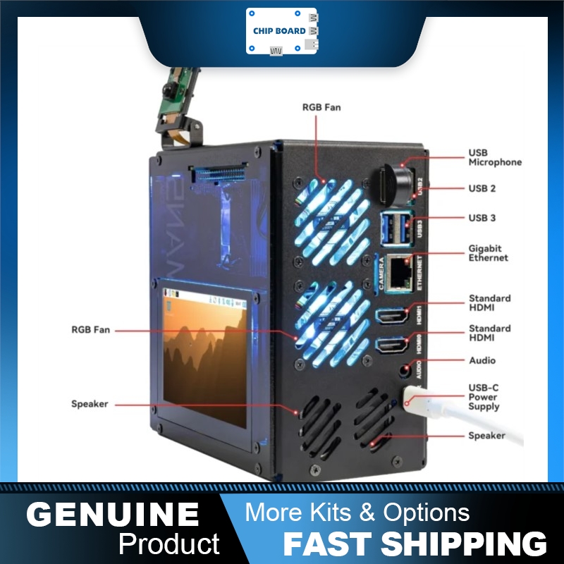 Raspberry Pi 5 8Gb Kit - Pironman 5 Pro Max Case voor